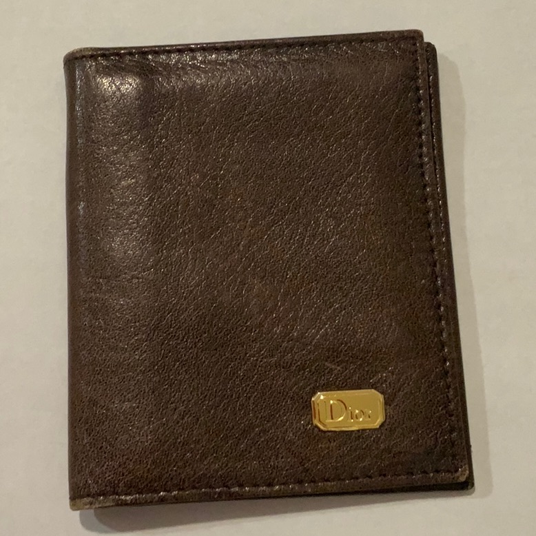 Dior Brown And Gold Key Card Holder